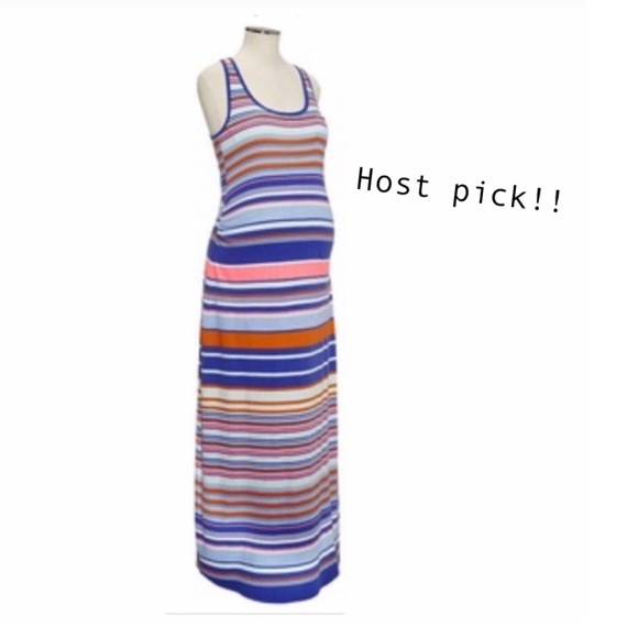 GAP Dresses & Skirts - striped maternity tank maxi dress [Gap Maternity]